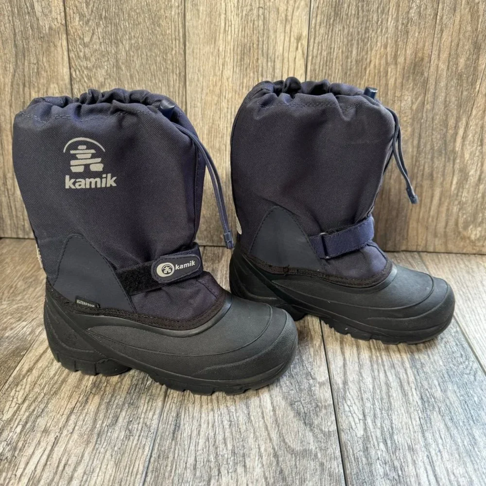 Kamik Kids' Rocket Waterproof Insulated Winter Boots Black Size 3 UNISEX